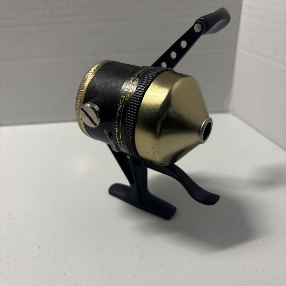 Zebco 44G Gold Anti-Reverse Ball Bearing Spincast Reel Vintage USA